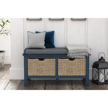 Harrogate Painted Blue Storage Bench