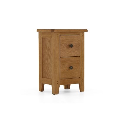 Burford Country Oak Narrow Bedside Table