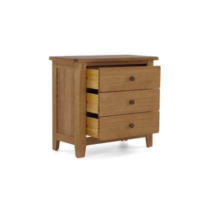 Burford Country Oak 3 Drawer Chest of Drawers Burford Country Oak 3 Drawer Chest of Drawers
