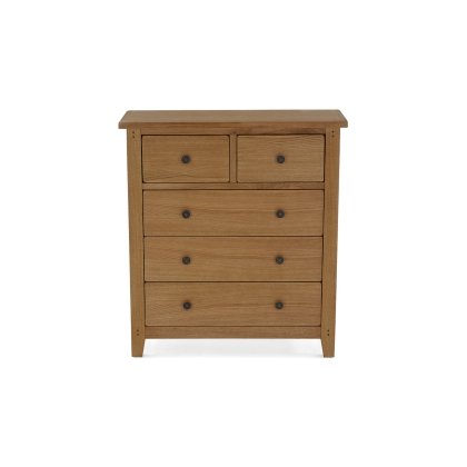 Burford Country Oak 2 Over 3 Chest of Drawers