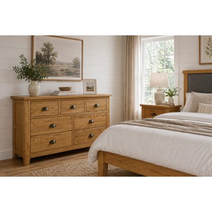 Burford Country Oak 3 Over 4 Chest of Drawers