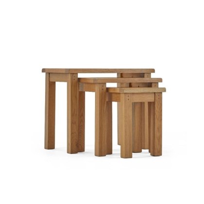 Burford Country Oak Nest of Tables