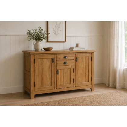 Burford Country Oak Large Sideboard