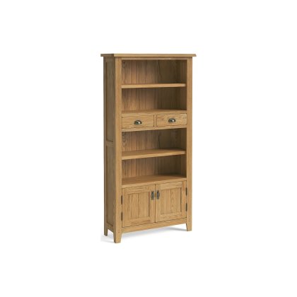 Burford Country Oak Display Bookcase