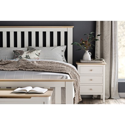 Marlow Oak Painted Coconut White Bed Frame