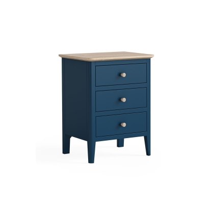 Marlow Oak Painted Navy Blue Bedside Table