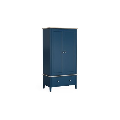 Marlow Oak Painted Navy Blue Gents Wardrobe
