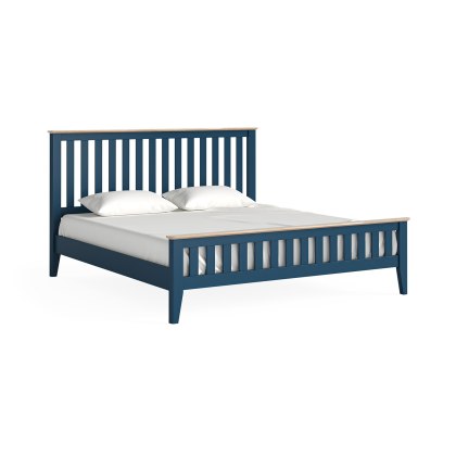 Marlow Oak Painted Navy Blue Bed Frame