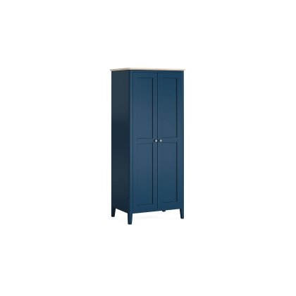 Marlow Oak Painted Navy Blue Full Hanging Wardrobe Marlow Oak Painted Navy Blue Full Hanging Wardrobe