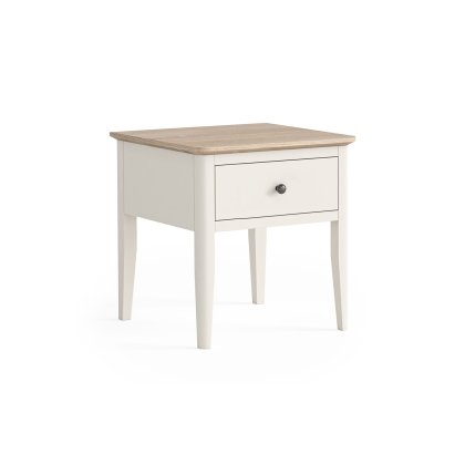 Marlow Oak Painted Coconut White Lamp Table Marlow Oak Painted Coconut White Lamp Table