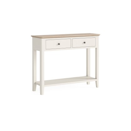 Marlow Oak Painted Coconut White Console Table