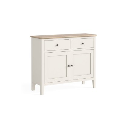 Marlow Oak Painted Coconut White 2 Door Small Sideboard
