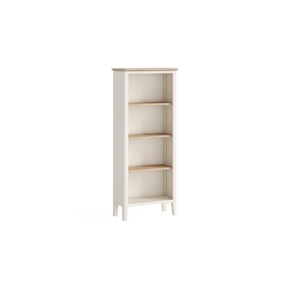 Marlow Oak Painted Coconut White Slim Bookcase Marlow Oak Painted Coconut White Slim Bookcase
