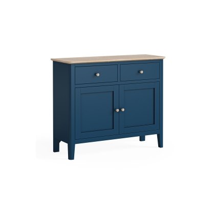 Marlow Oak Painted Navy Blue 2 Door Small Sideboard Marlow Oak Painted Navy Blue 2 Door Small Sideboard