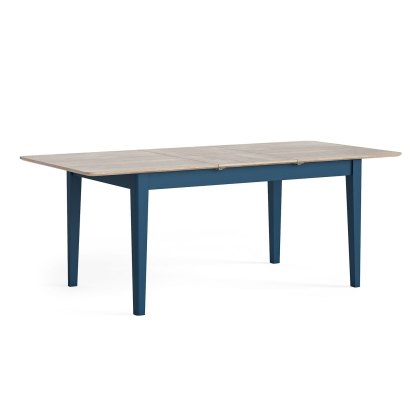 Marlow Oak Painted Navy Blue Extending Dining Table Marlow Oak Painted Navy Blue Extending Dining Table