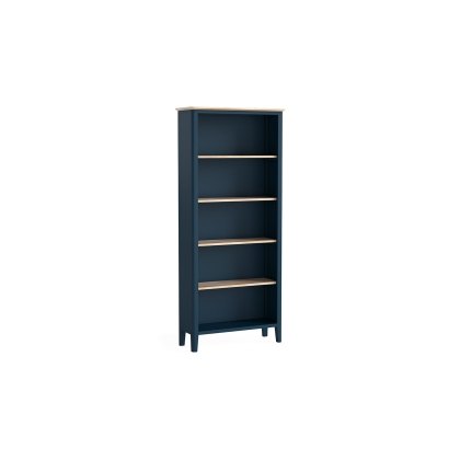 Marlow Oak Painted Navy Blue Large Bookcase