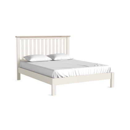 Modern Country Painted Oak Coconut White Bed Frame