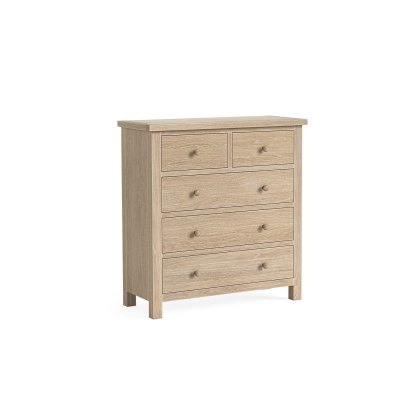 Modern Country Oak 2 Over 3 Chest of Drawers