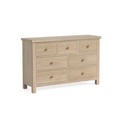 Modern Country Oak 3 Over 4 Chest of Drawers