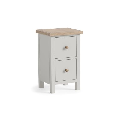 Modern Country Painted Oak Stone Grey Narrow Bedside Table Modern Country Painted Oak Stone Grey Narrow Bedside Table