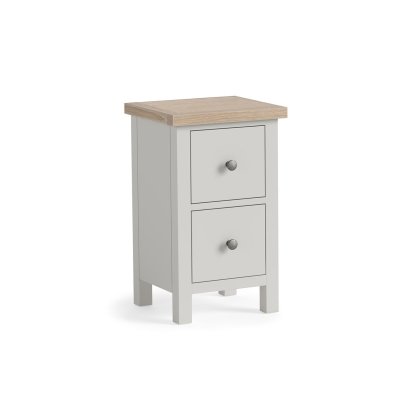 Modern Country Painted Oak Stone Grey Narrow Bedside Table Modern Country Painted Oak Stone Grey Narrow Bedside Table