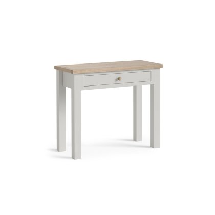 Modern Country Painted Oak Stone Grey Single Drawer Dressing Table Desk