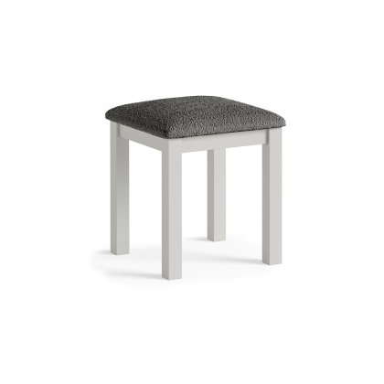Modern Country Painted Oak Stone Grey Dressing Table Stool