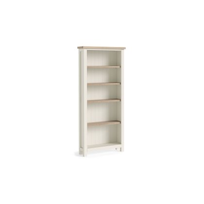 Modern Country Painted Oak Coconut White Large Bookcase