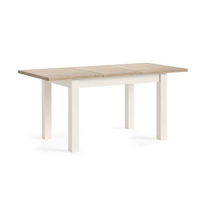Modern Country Painted Oak Coconut White Extending Dining Table Modern Country Painted Oak Coconut White Extending Dining Table