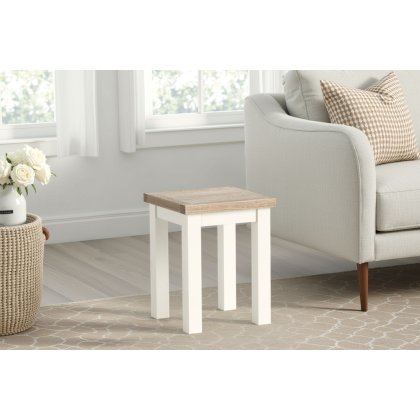 Modern Country Painted Oak Coconut White Lamp Table Modern Country Painted Oak Coconut White Lamp Table