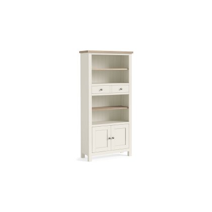 Modern Country Painted Oak Coconut White Display Unit