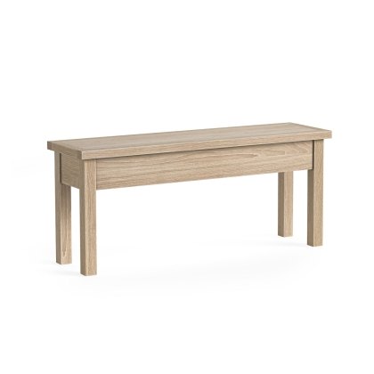 Modern Country Oak Shallow Storage Bench