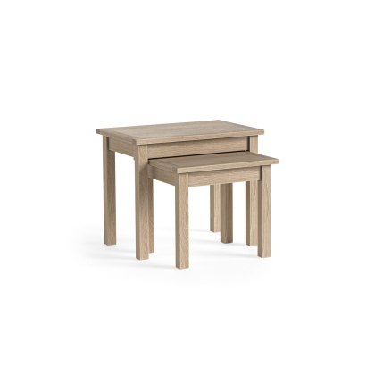 Modern Country Oak Nest Of Tables