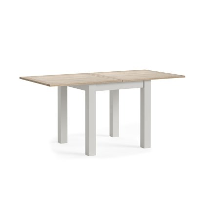 Modern Country Painted Oak Stone Grey Flip-Top Dining Table