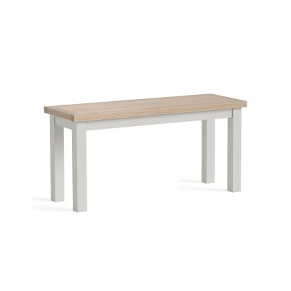 Modern Country Painted Oak Stone Grey Dining Bench