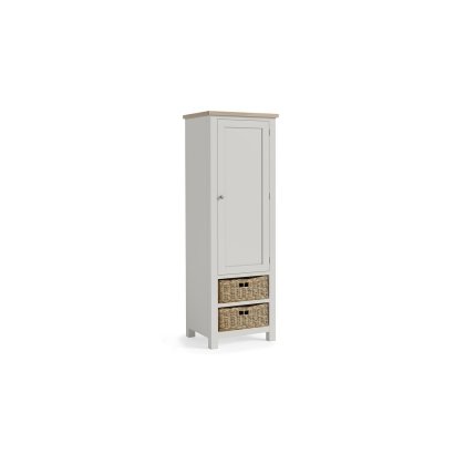 Modern Country Painted Oak Stone Grey Larder Unit