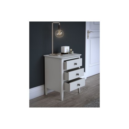 Stowe Painted Grey Bedside Table