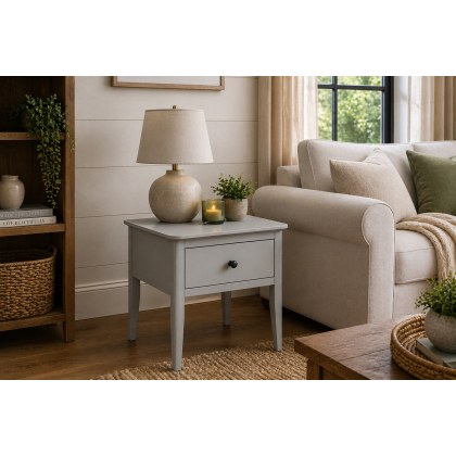 Stowe Painted Grey Lamp Table