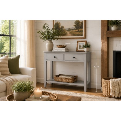 Stowe Painted Grey Console Table