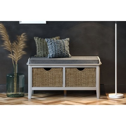 Stowe Painted Grey Storage Bench Stowe Painted Grey Storage Bench
