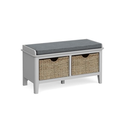 Stowe Painted Grey Storage Bench Stowe Painted Grey Storage Bench