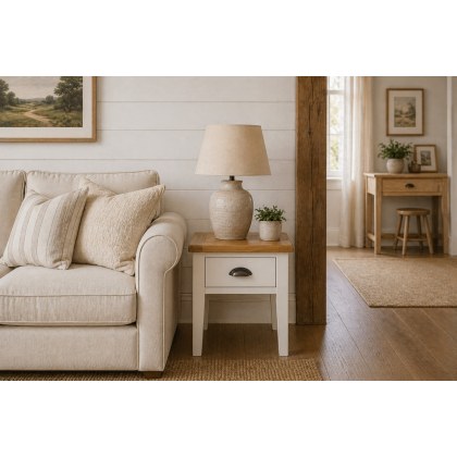 Cotswold White Lamp Table