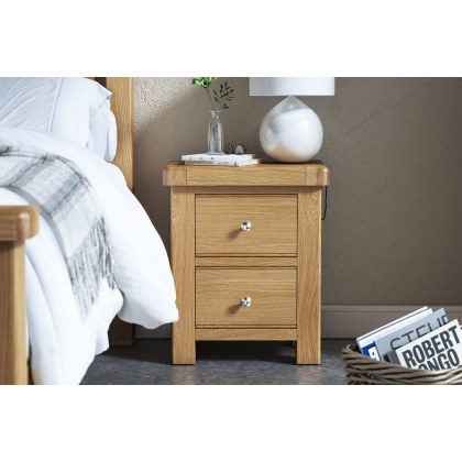 Normandy Chunky Country Oak Bedside Table Normandy Chunky Country Oak Bedside Table