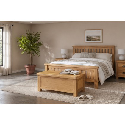 Normandy Chunky Country Oak Storage Blanket Box Normandy Chunky Country Oak Storage Blanket Box