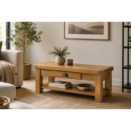 Normandy Chunky Country Oak Coffee Table Normandy Chunky Country Oak Coffee Table
