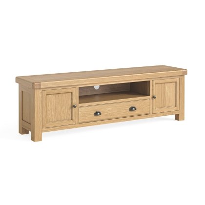 Normandy Chunky Country Oak 190cm TV Unit Normandy Chunky Country Oak 190cm TV Unit
