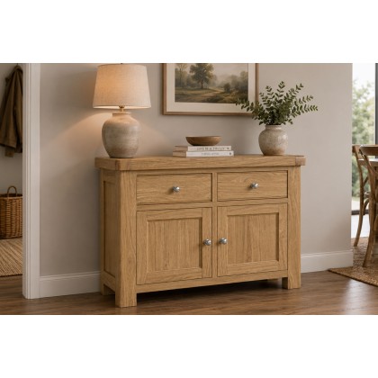 Normandy Chunky Country Oak Small Sideboard