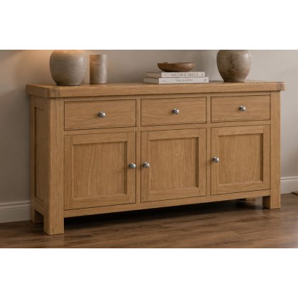 Normandy Chunky Country Oak Large Sideboard
