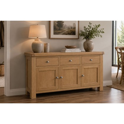 Normandy Chunky Country Oak Large Sideboard