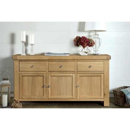 Normandy Chunky Country Oak Large Sideboard Normandy Chunky Country Oak Large Sideboard